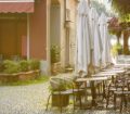 Sun bathed square in Orta San Giulio