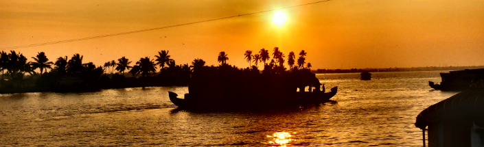 Sunset from the rice boat