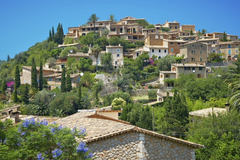 A hillside village in Majorca, Deia Deya