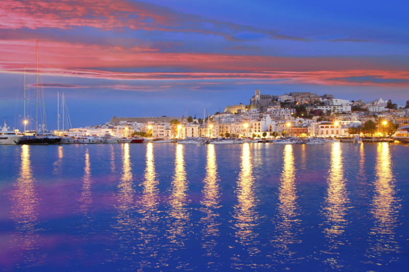 Ibiza at night