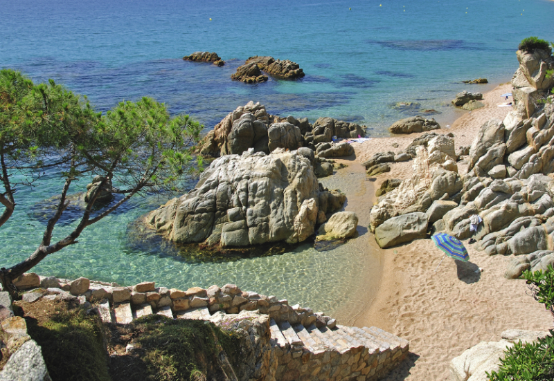 Costa Brava beach in CataloniaSpain