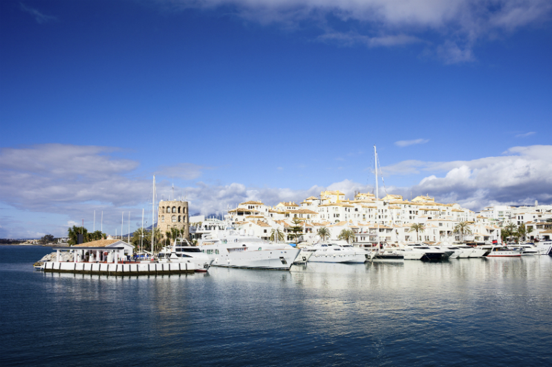 View of Puerto Banus from the Sea
