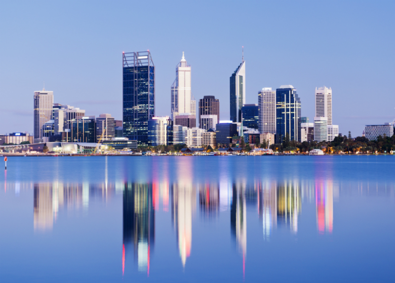 Perth Skyline at Night, Australia
