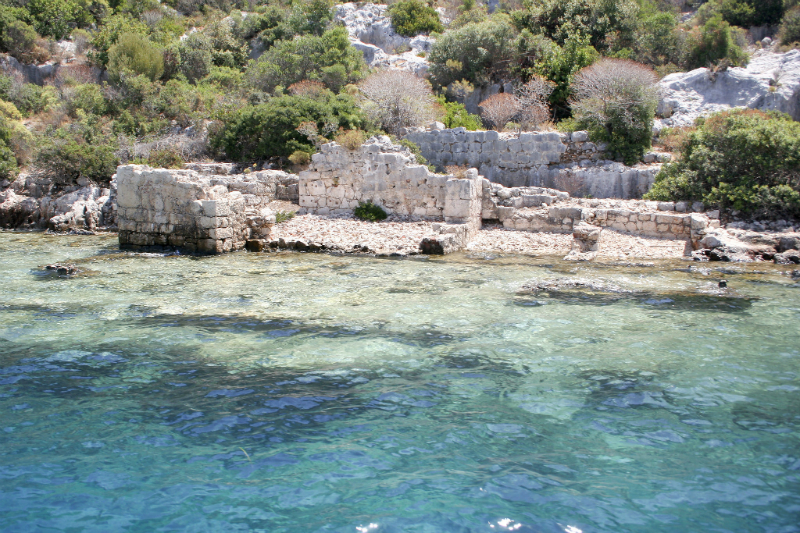 Ancient submerged city in Kekova, Antalya