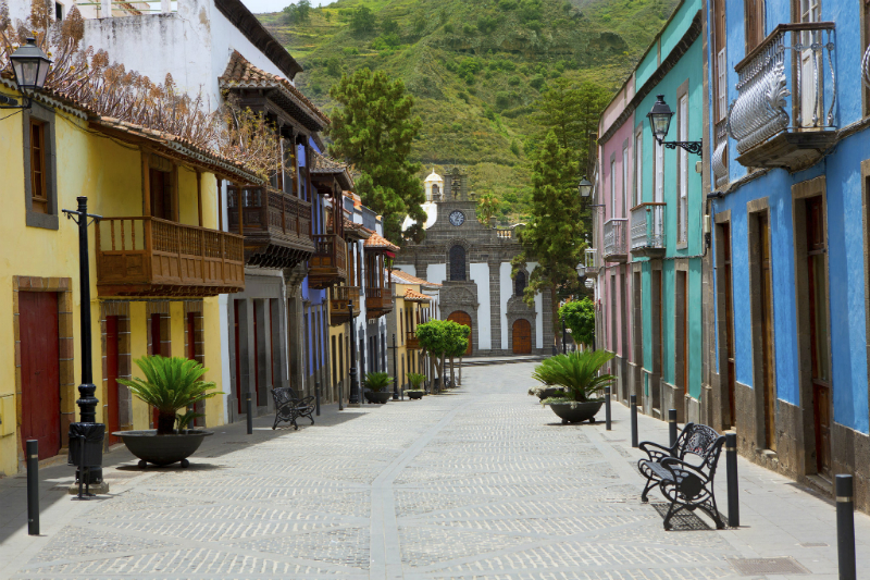 Colourful houses in Gran Canaria