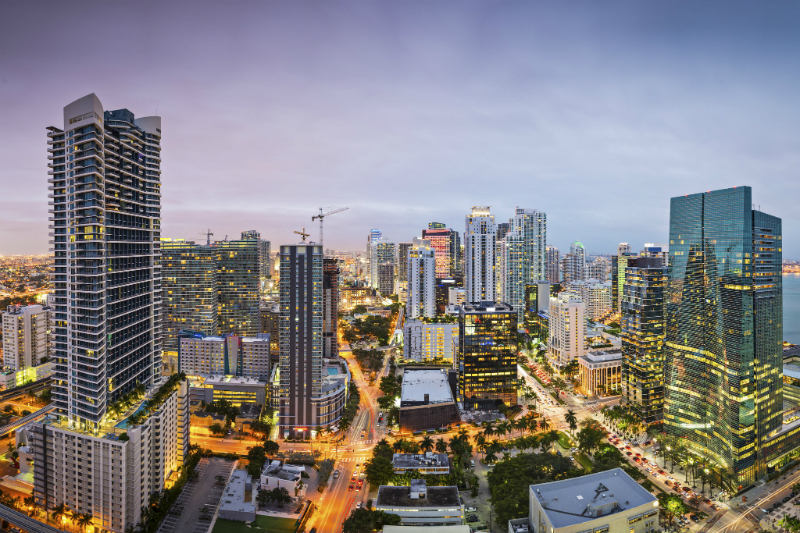 Downtown Miami at night