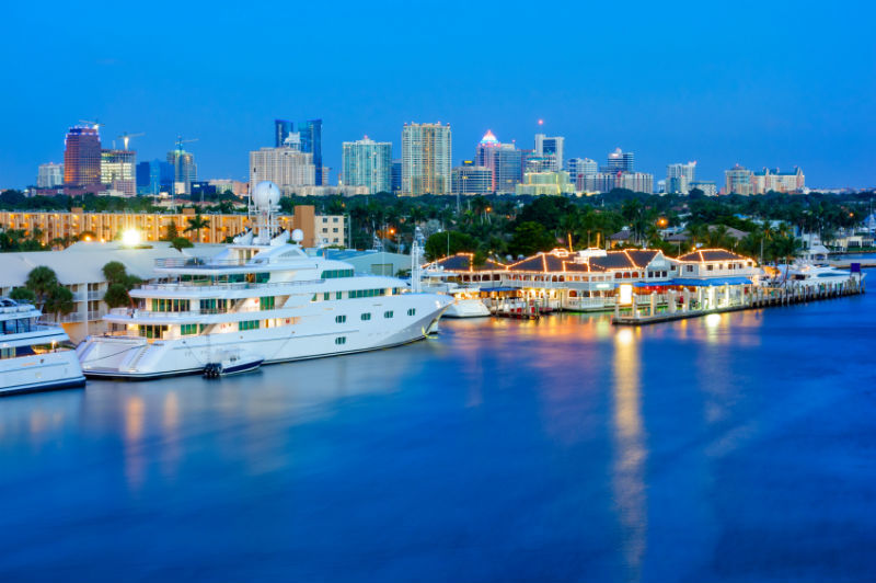 Fort Lauderdale at night, Florida