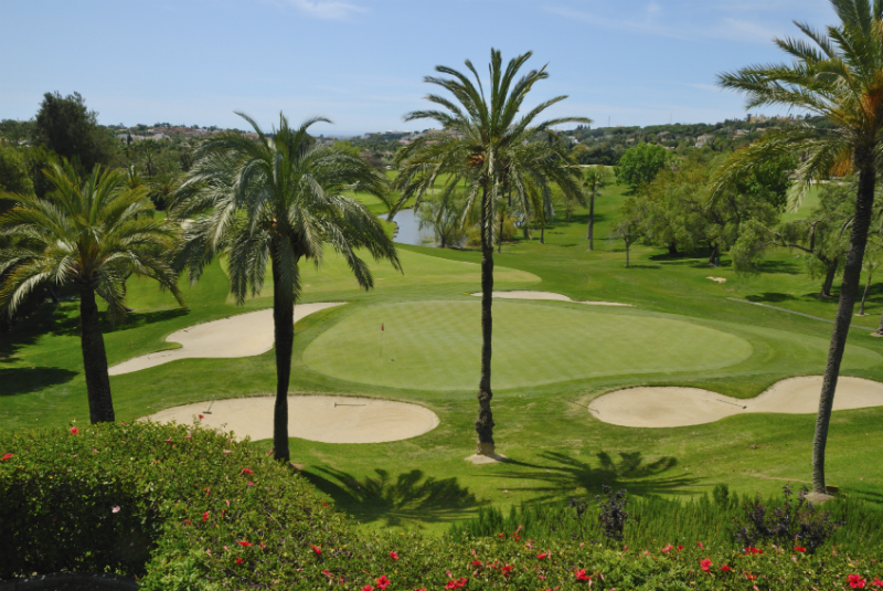 A luscious green golf course in Fuengirola
