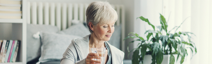 Woman drinking water