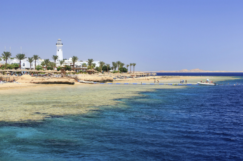 View of Sharm el Sheikh from the beach