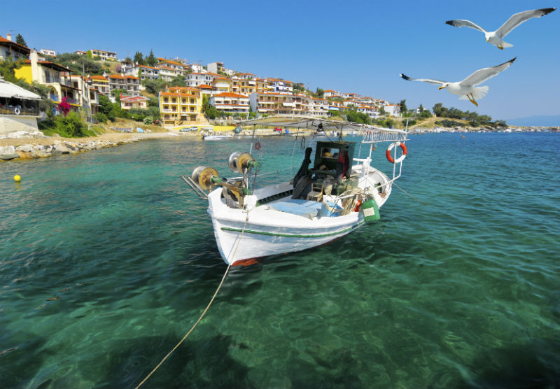 Fishermans boat in Halkidiki