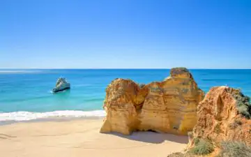 Praia da Rocha beach in Portugal