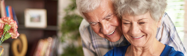 Mature couple smiling