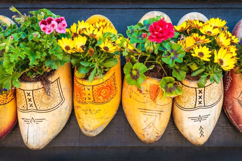 Traditional wooden Klomp shoes, Netherlands