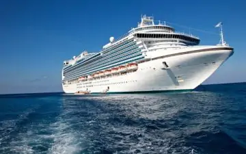 cruise ship at sea