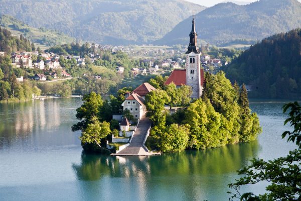 Bled Island in Slovenia