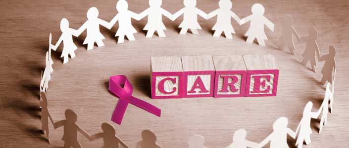 care with pink ribbon