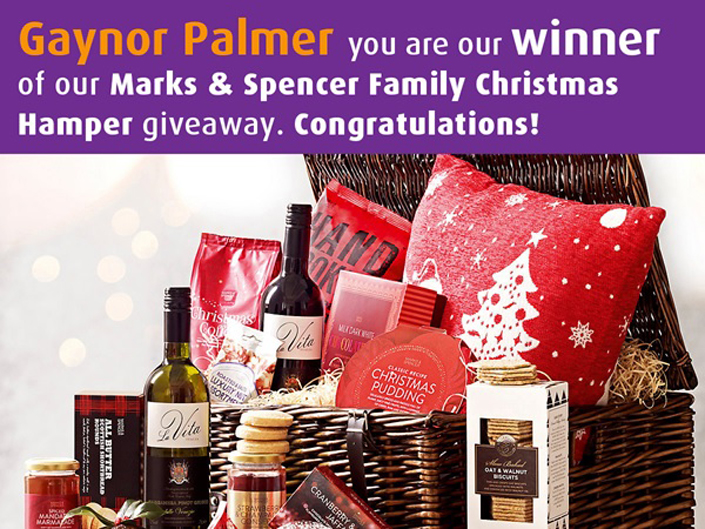 An overspilling christmas hamper - Gaynor Palmer Christmas Hamper Winner