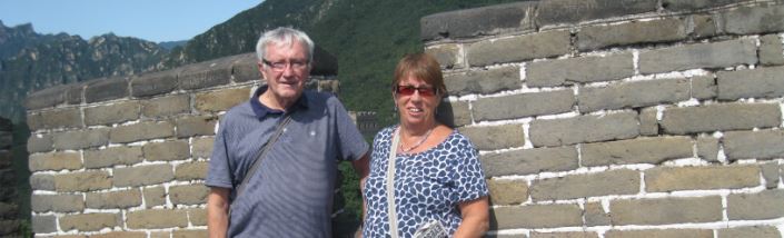 Ian and Sandra at the Great Wall of China