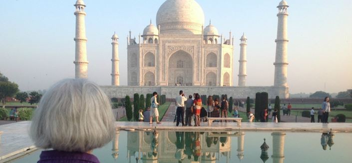 Therese at the Taj Mahal, India