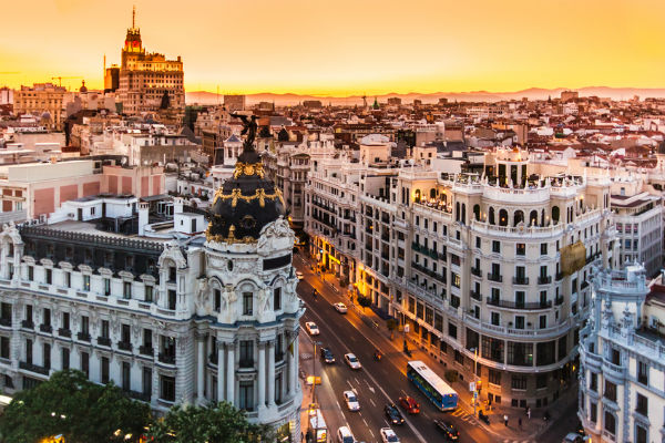 Madrid cityscape, Spain