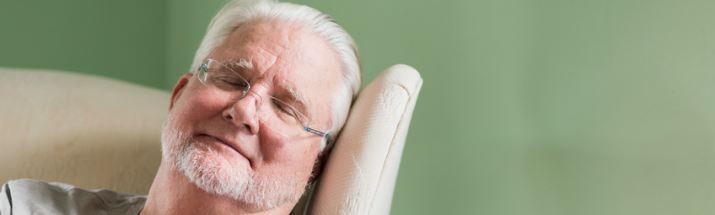 Mature man having a snooze