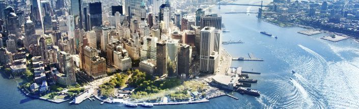 aerial view of new york