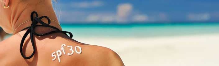 Suncream on Woman's Back