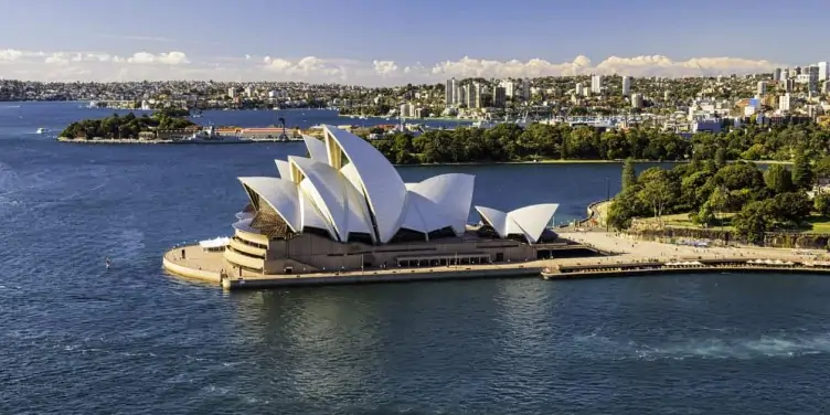 A view of Sydney including Sydney Opera House
