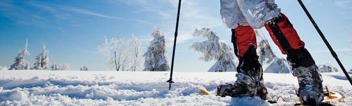 Man on ski slopes
