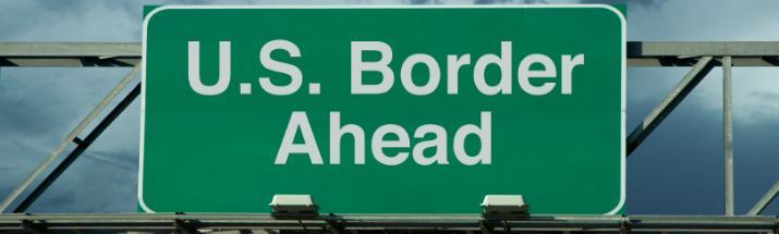 US border sign