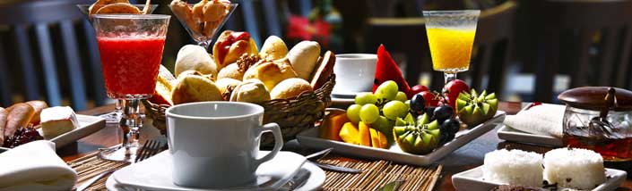 Breakfast on a table