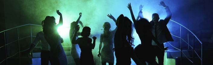 People dancing in a nightclub