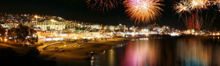 Fireworks over the carnival