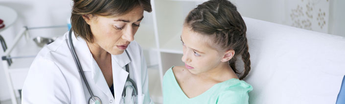 Young girl and a doctor