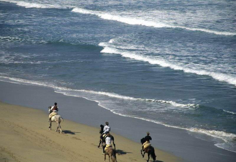 Horseriding on the beach, Canary Islands