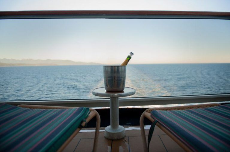 Champagne on a cruise ship
