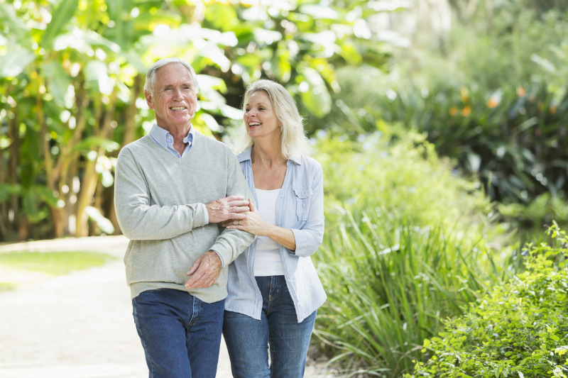 Mature couple going for a stroll