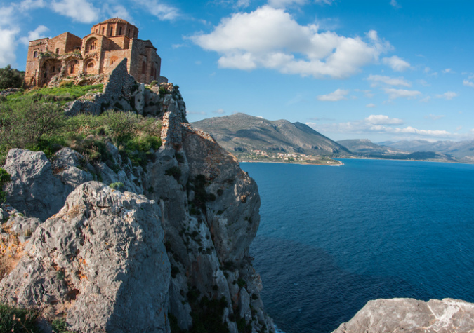 Medieval church at Monemvasia, Peloponnese, Greece