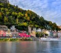Cohem castle above river cruise