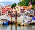 colourful Basque houses in port of Saint-Jean-de-Luz