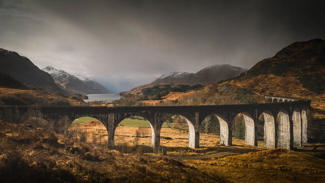 Glenfinnan Viaduct in Scotland