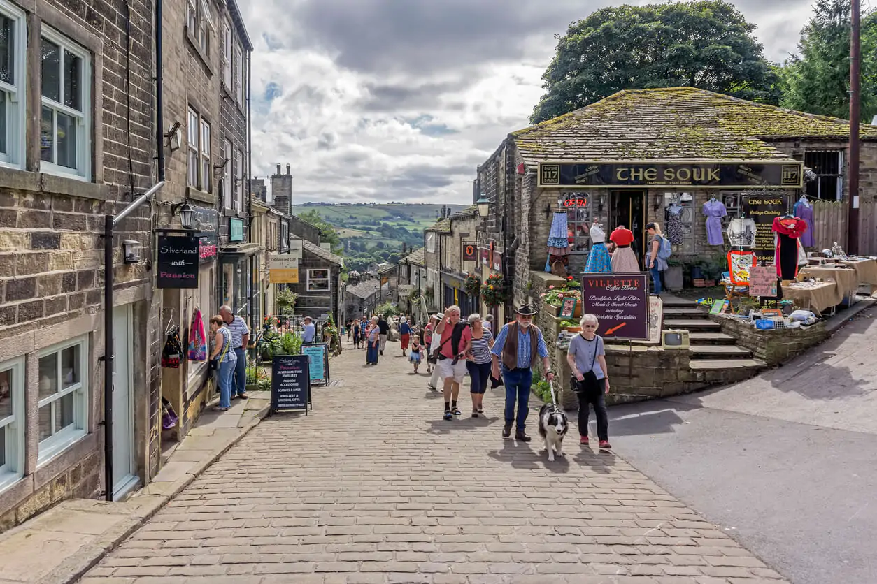 Haworth street in Yorkshire