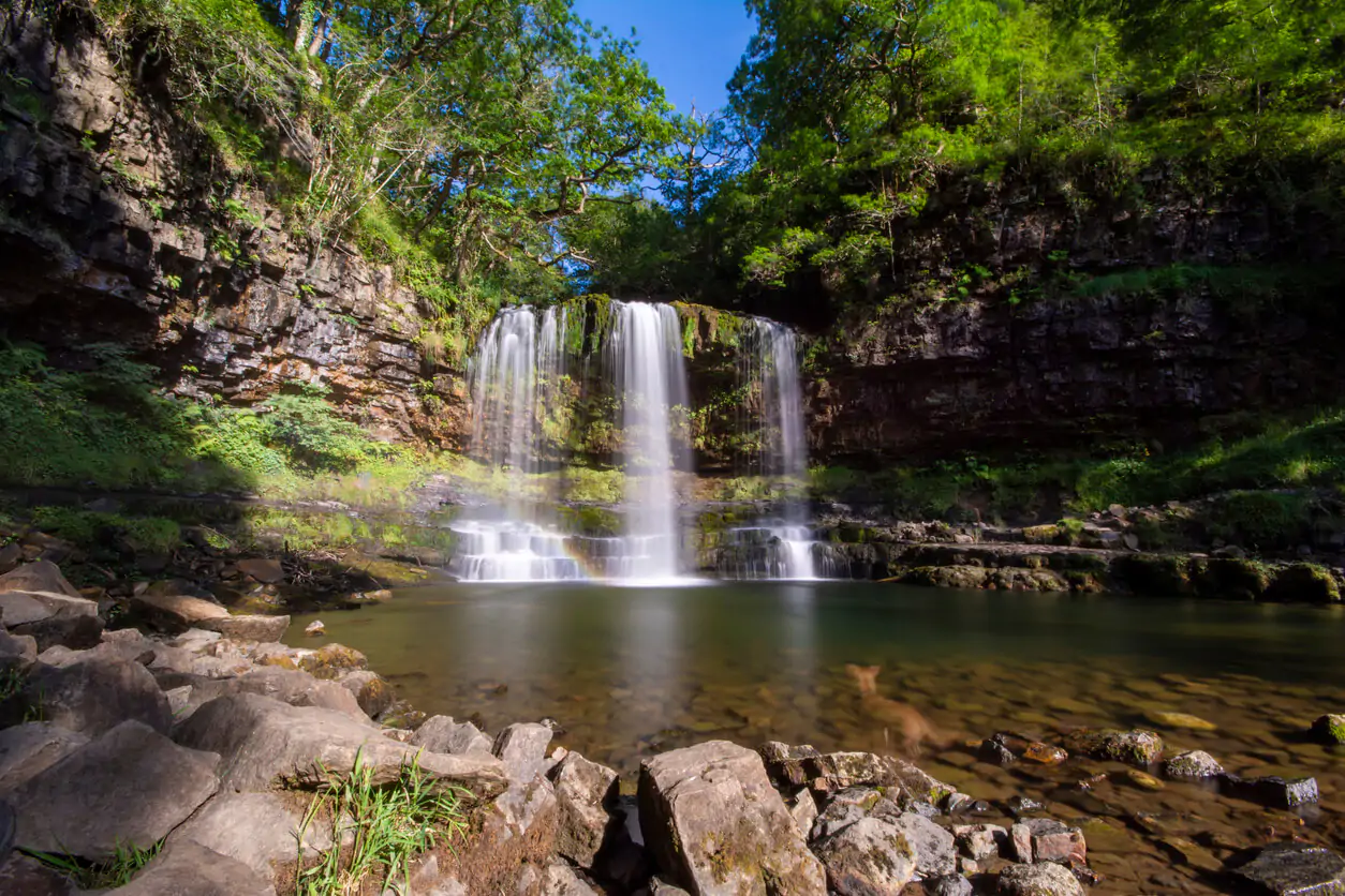 Sgwd Yr Eira Waterfall in Breacon Beacons