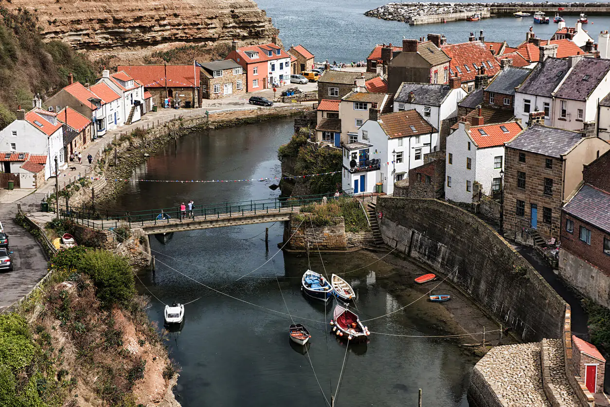 Staithes fishing village in Yorkshire