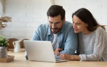 Couple on laptop