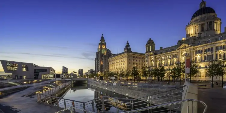 View of Pier Head in Liverpool
