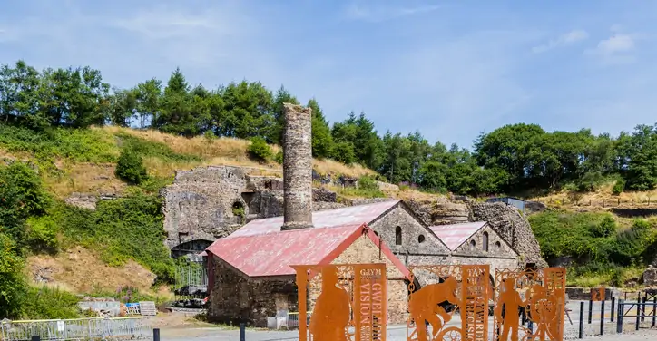 an image of Blaenavon Ironworks, part of the Blaenavon Industrial Landscape World Heritage Site in Wales
