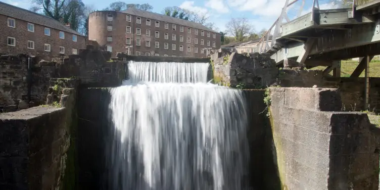 an image of Cromford Mills, part of the Derwent Valley Mills in Derbyshire, a World Heritage Site