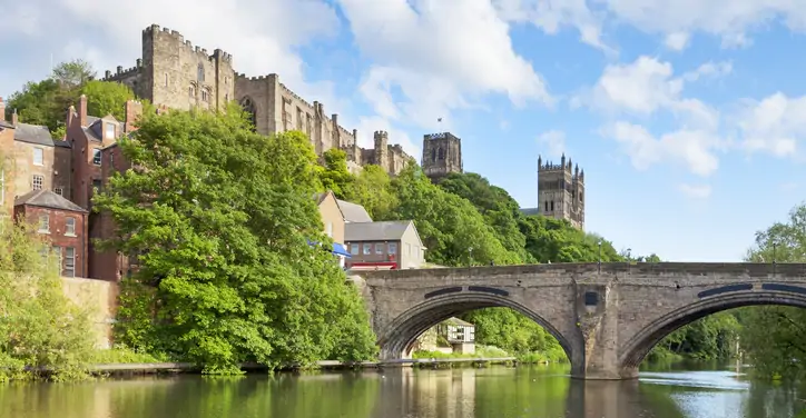 an image of Framwellgate Bridge at Durham Castle, part of a World Heritage Site